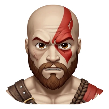 Visage de Kratos du jeu PlayStation sticker
