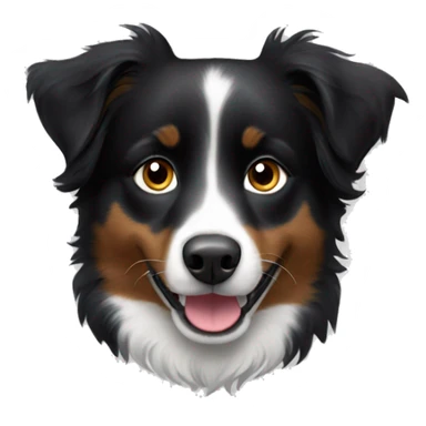 Small black australian shepherd dog sticker