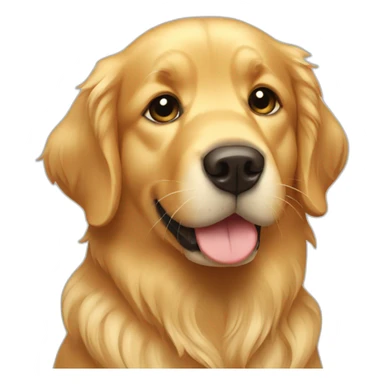 golden retriever saying good morning  sticker