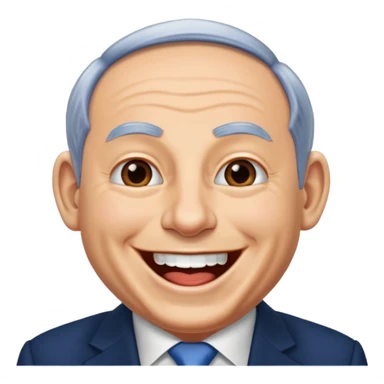 Benjamin Netanyahu laughs sticker