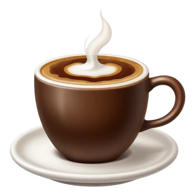 Cinematic Realistic Turkish Coffee Drink Emoji, depicted as a small cup of strong, aromatic coffee with thick foam rendered with detailed textures and warm, inviting lighting. sticker