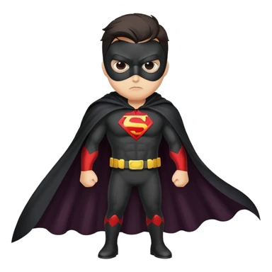masked superhero vigilante with a cape sticker