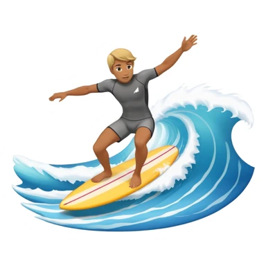 person surfing on a big wave sticker