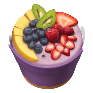 Acai smoothie bowl with fruits  sticker