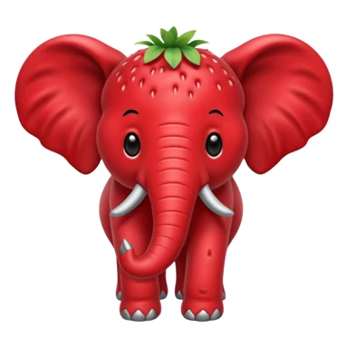 Hazme un elefante con piel de fresa sticker