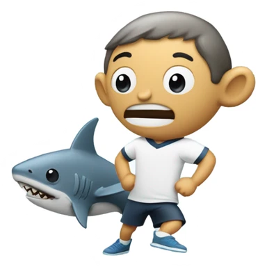 Una copa con un tiburon dentro  sticker