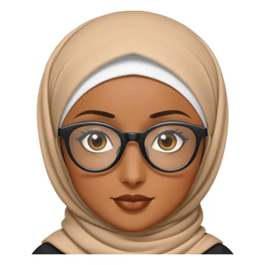 Hijabi girl wearing cool glasses  sticker