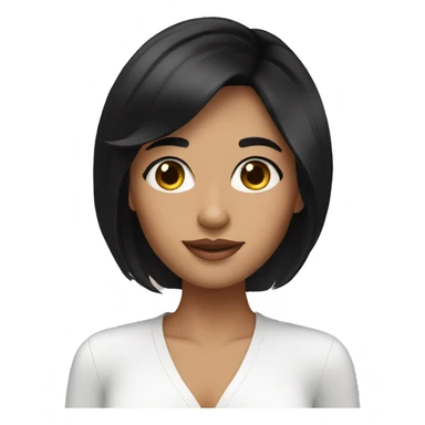 skincare Brunette girl with black hair sticker