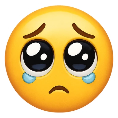 emoji with pleading face sticker
