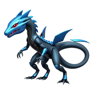 Shiny Cool Futuristic Smooth Salandit-Lombax-Sergal-Cyclizar-Genesect-Pokémon, full body sticker