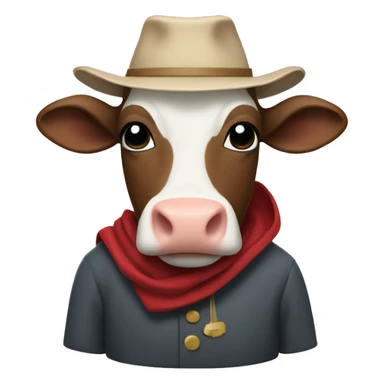 Cow in handmaid’s tale outfit sticker