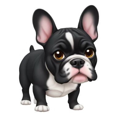 black frenchi bulldog sticker