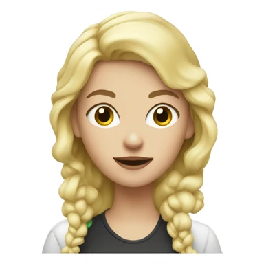 blonde girl with vape sticker