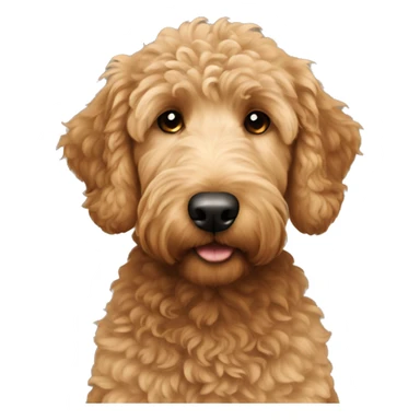 Boy light brown Golden doodle  sticker