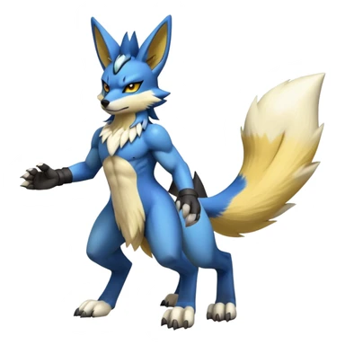 Lucario-Lombax-Renamon-hybrid (Full body) sticker