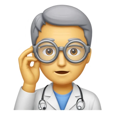 medico usando oculos de grau sticker