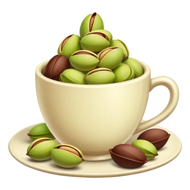 pistachio chocolate cup with Dubai elements sticker