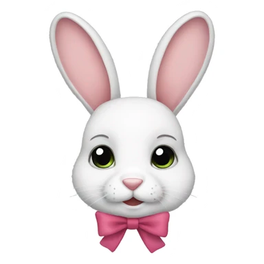 bunny wearing a bow sticker