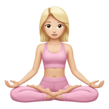 Yoga Blonde Girl With Light Pink Clothes sticker