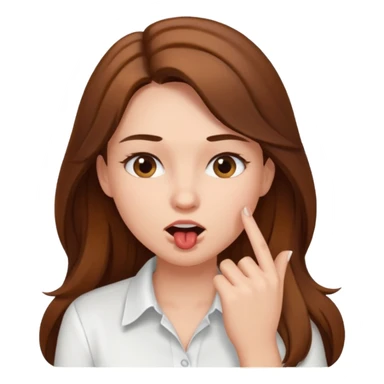 Femme qui mort sont doigts de façon mignonne sticker