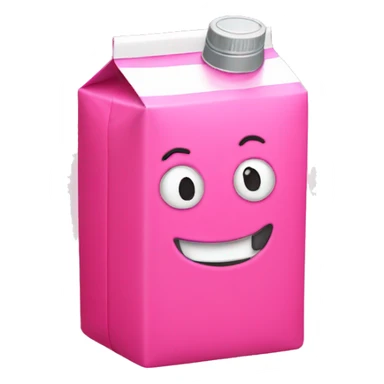 Pink juice box sticker