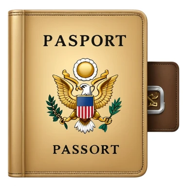 pale gold passport sticker