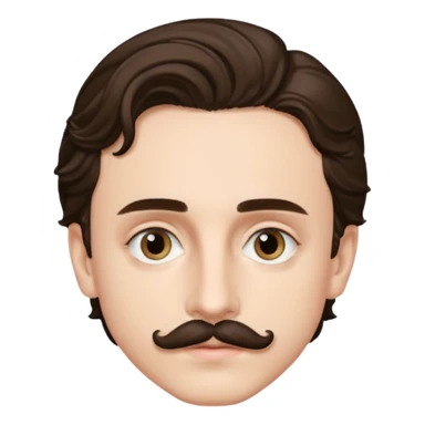 timothee with stache sticker