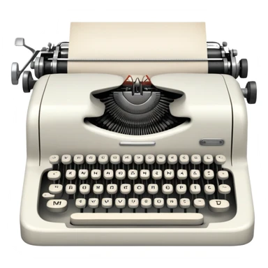 White vintage typewriter  sticker