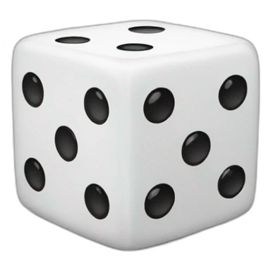 white dice black dots sticker