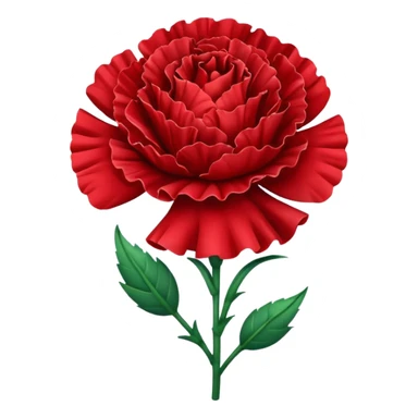 Red carnation sticker