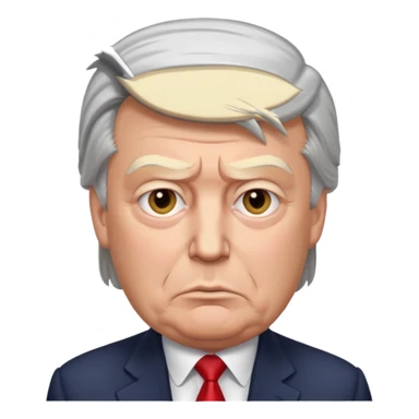 Donald Trump cross face sticker
