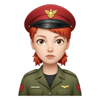Female Soldier red hair without cat sticker