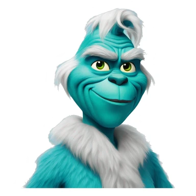 the grinch blue sticker
