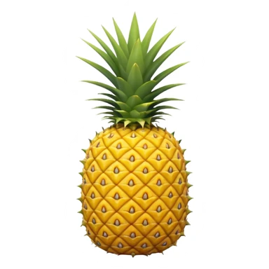 A pineapple flipped 180 degrees clockwise around the x axis  sticker