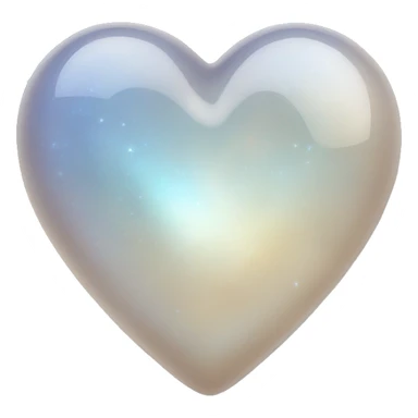 Moonstone heart sticker