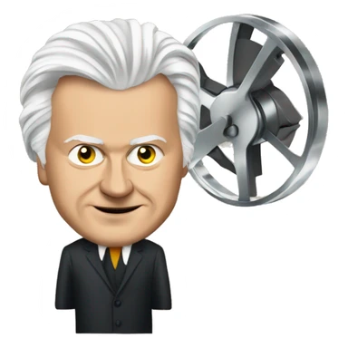geert wilders met figet spinner sticker