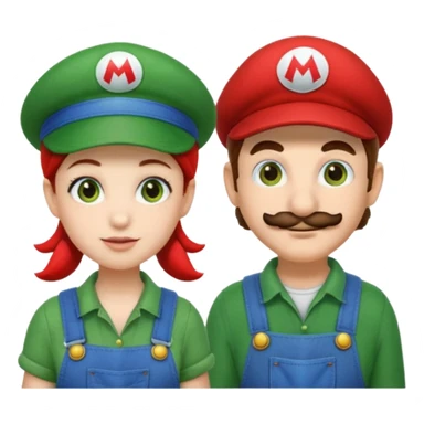 mario and luigi - one is a girl and one is a normal mario bro sticker