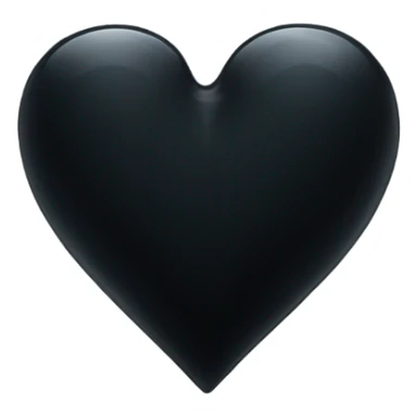 Dark glass heart sticker