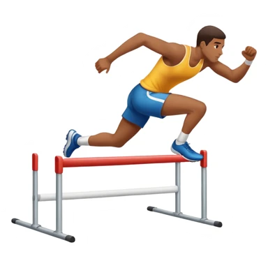 Running over hurdles  sticker