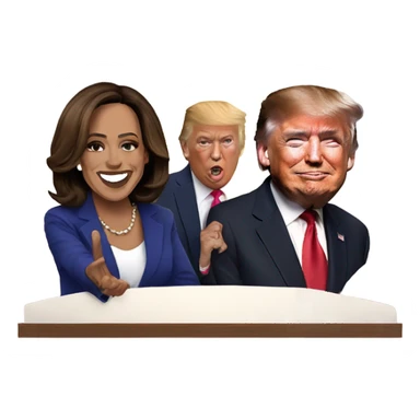 Donald trump supporting Kamala Harris sticker