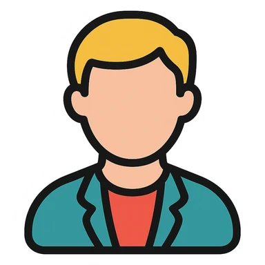 colored icon of a client or customer, simple and modern sticker