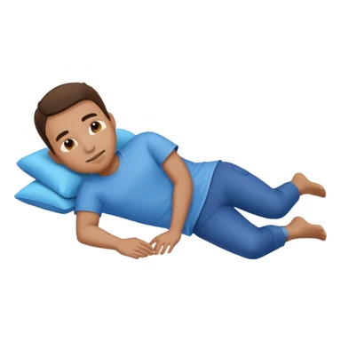 nap time laying down man with z emoji add shirt sticker