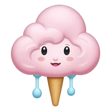 white Cloud Cotton Candy – light white puff, oversized and airy. sticker