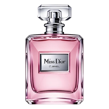 Miss Dior perfume bottle pink glass sticker