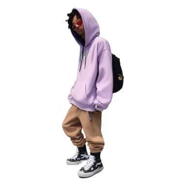 Skater fashion aesthetic baggy clothes 420 sticker