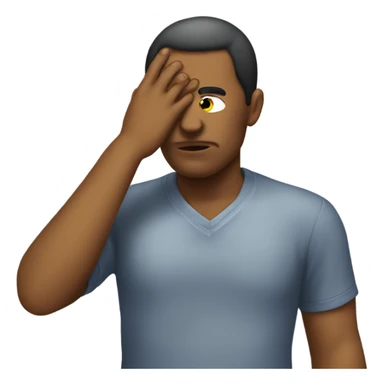 Emoji doing facepalm sticker