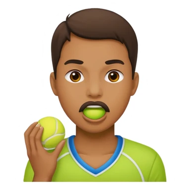 tennis balls in your mouth sticker