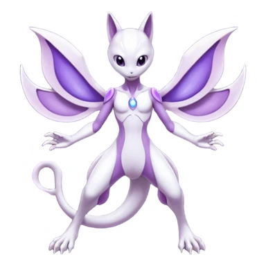Mewtwo-Lunala-Fakémon-hybrid-creature (full body)  sticker