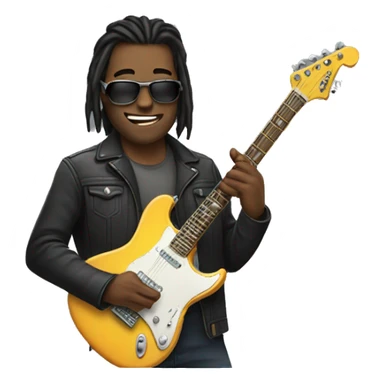 Electric guitarist sticker