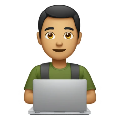 indonesian guy in a laptop sticker